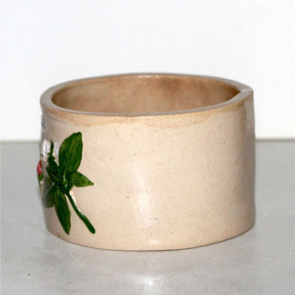 Herb Butter pot crock container Monika Calhoun Herbs in Clay collection 1992